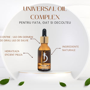 Complex universal de uleiuri vegetale pentru fata, gat si decolteu